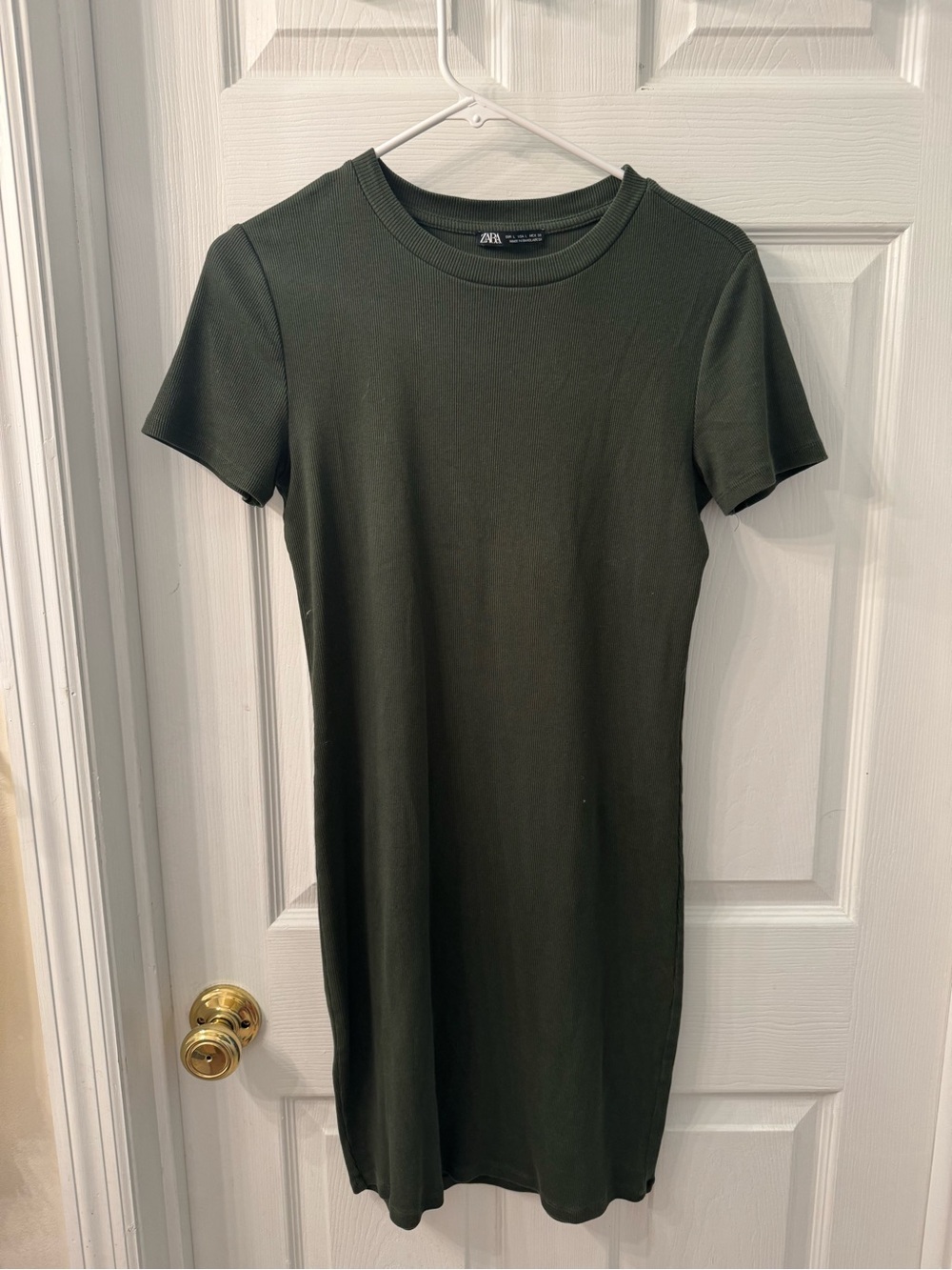 Zara Terez Dark Olive Green Short Sleeve Midi Dress